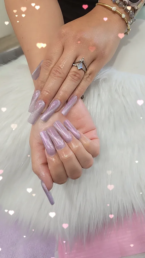 Lavender coffin acrylic set