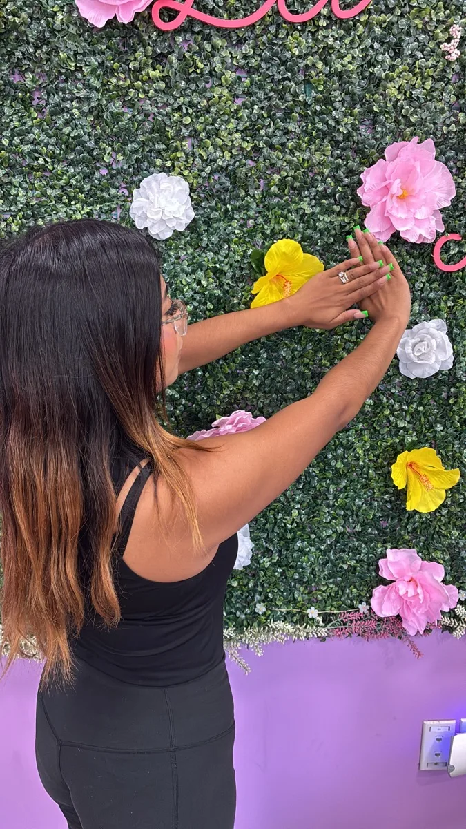 Nail tech at Nail Queen salon in Los Angeles
