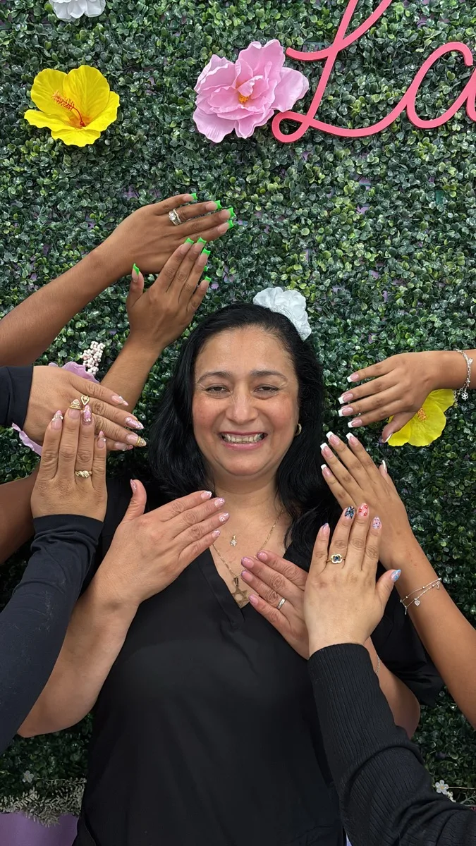 Nail tech at Nail Queen salon in Los Angeles